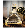 MOWMOWMOW Pet Teepee Tent for Dog House Teepee Tent House with Thick Cushion Washiable Dog Tent 28 Tall Cat House Dog Teepee - Pet Supplies online store