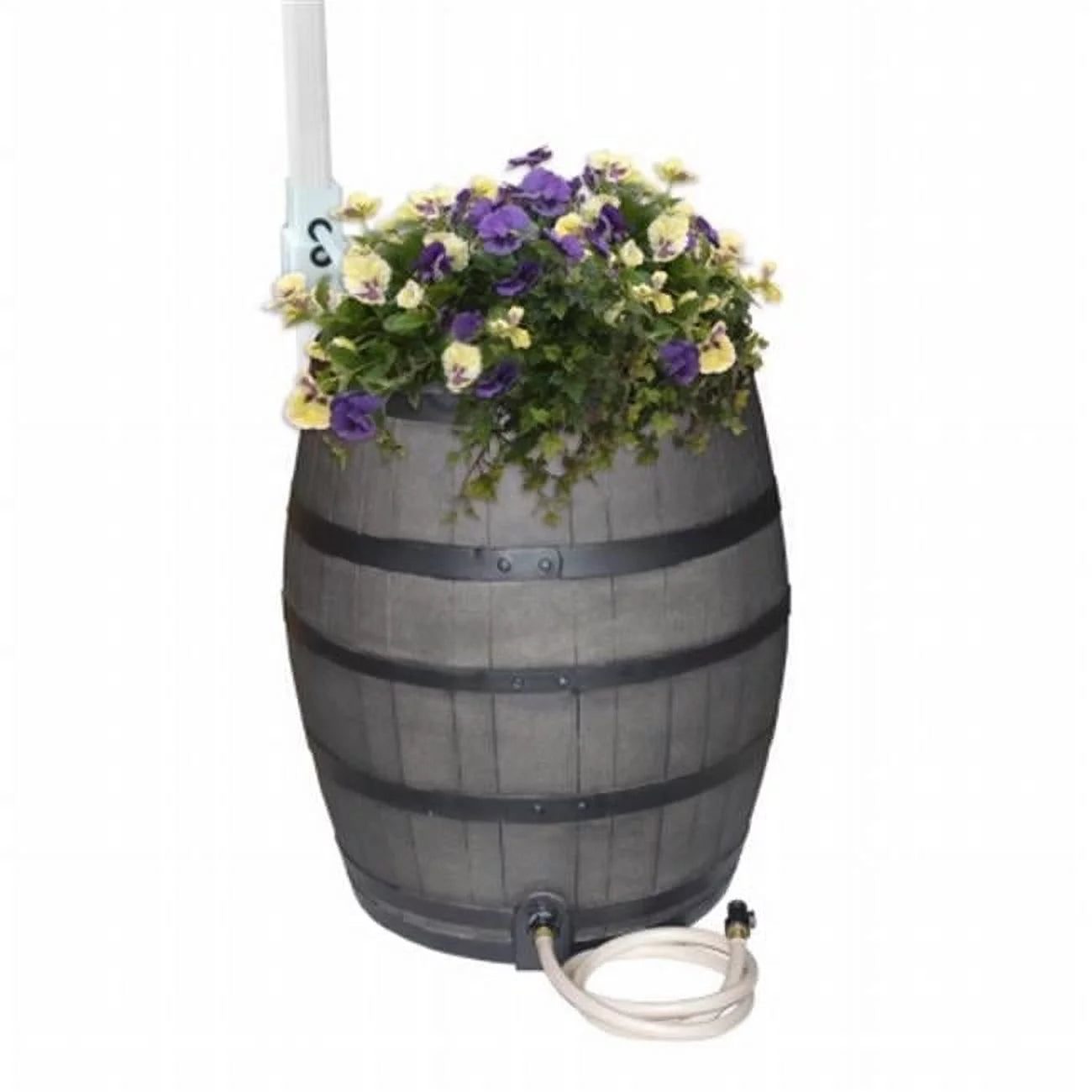Emsco Group 50 Gal Black Polyethylene Rain Barrel