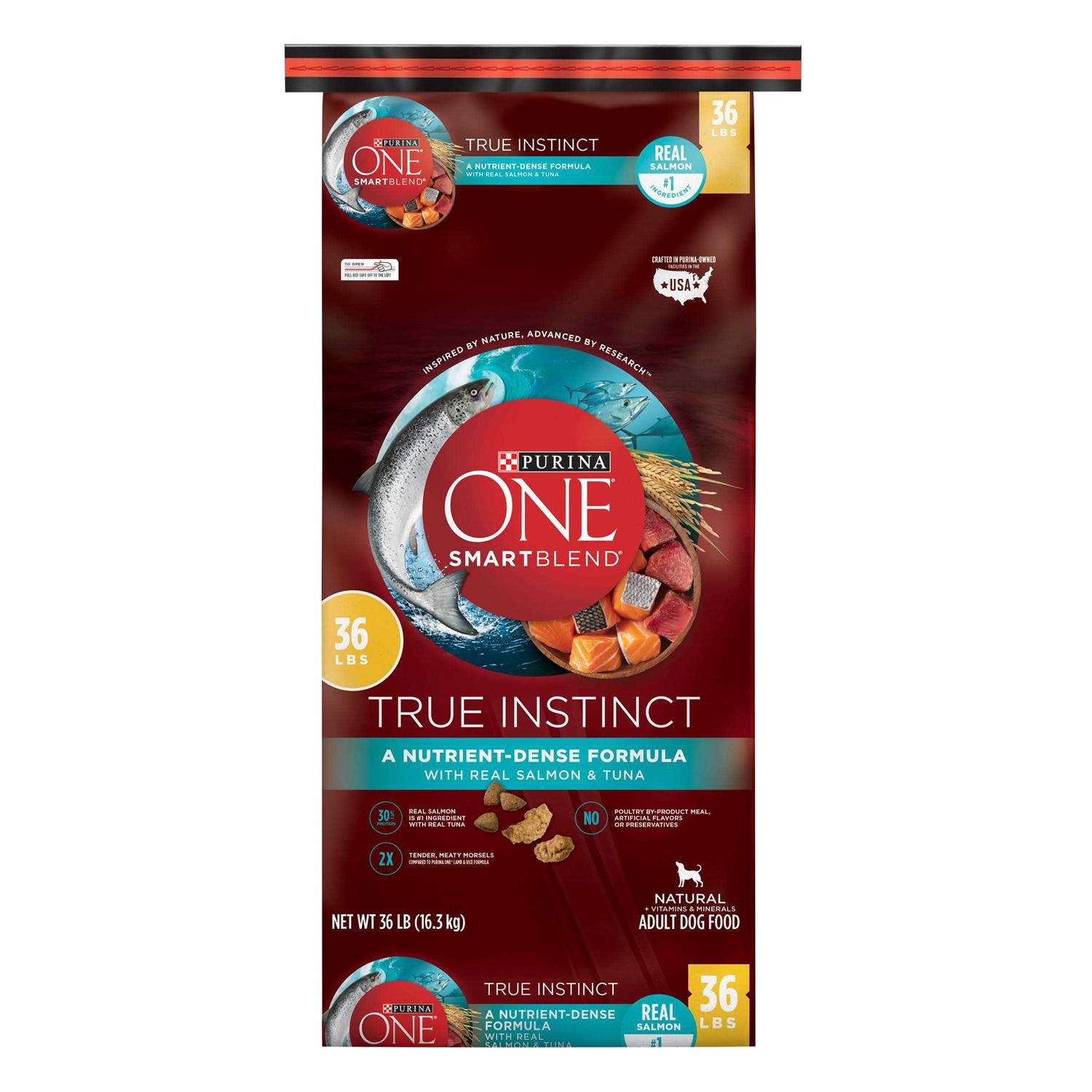 Purina ONE Natural True Instinct High Protein Real Salmon &amp; Tuna Dry Dog Food - Pet Supplies online store
