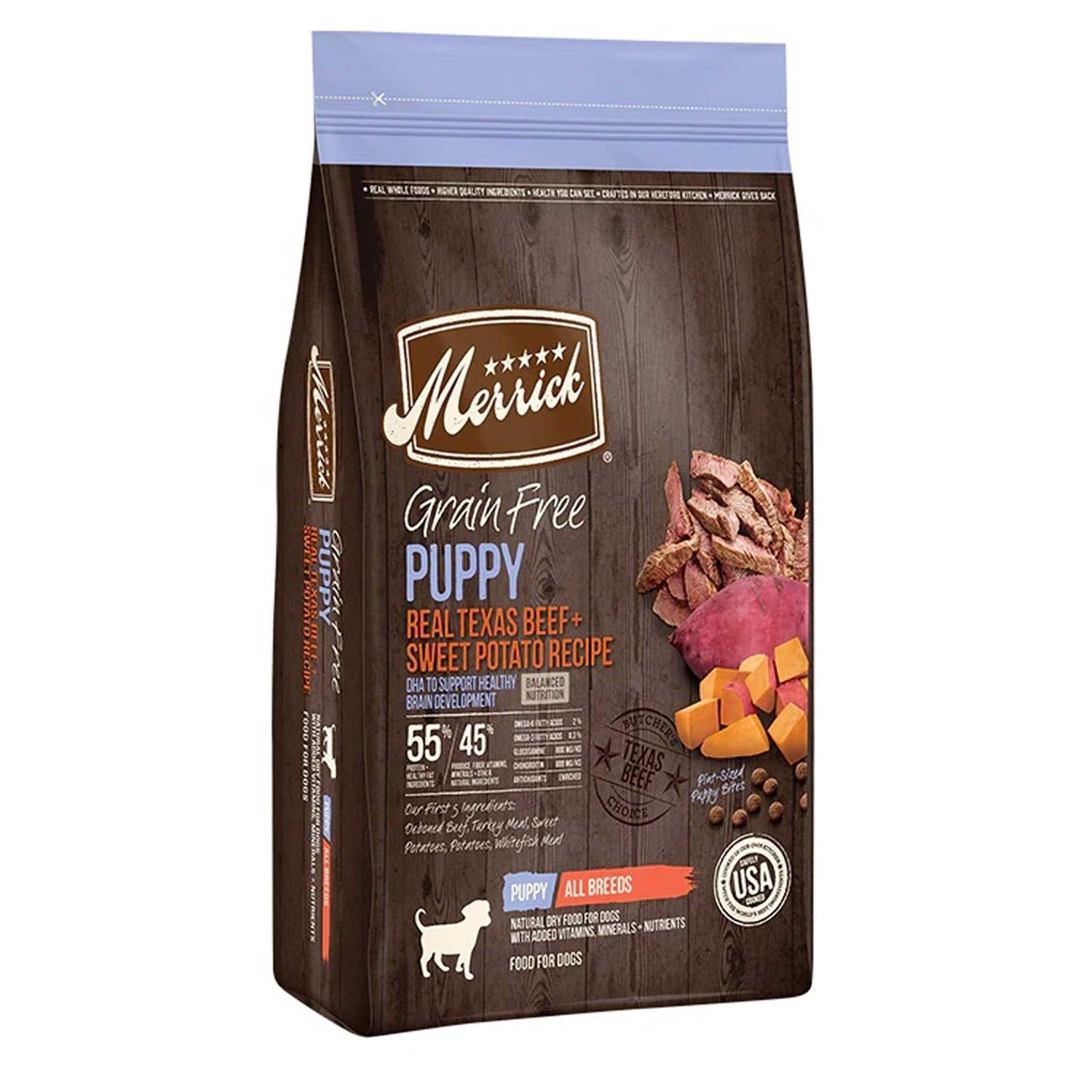 Merrick Grain Free Real Beef &amp; Sweet Potato Puppy Recipe Dry Dog Food - Pet Supplies online store