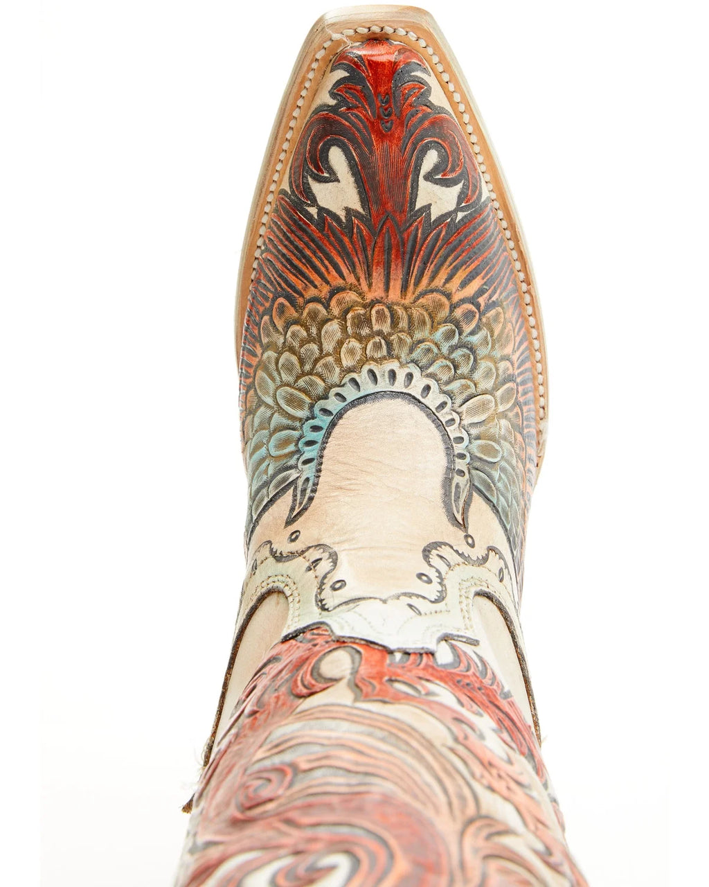 Women's Tall Western Boot Snip Toe White 7.5 M Q42730