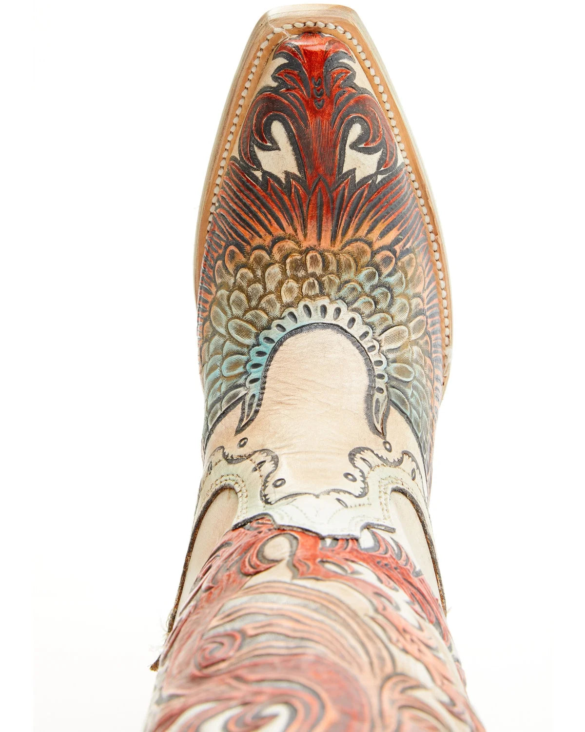 Women's Tall Western Boot Snip Toe White 7.5 M Q42730