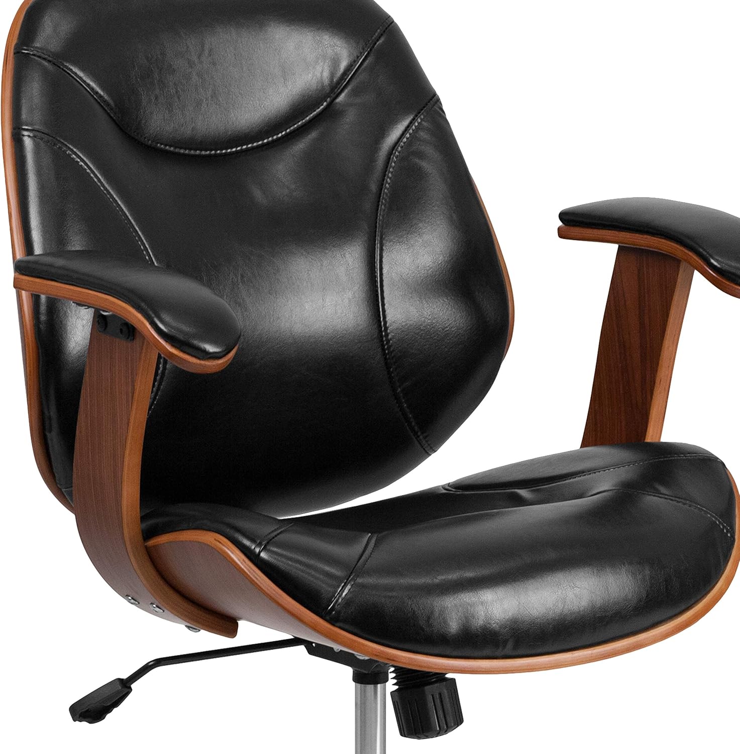 High Back LeatherSoft Executive Swivel Office Chair with Arms U787019