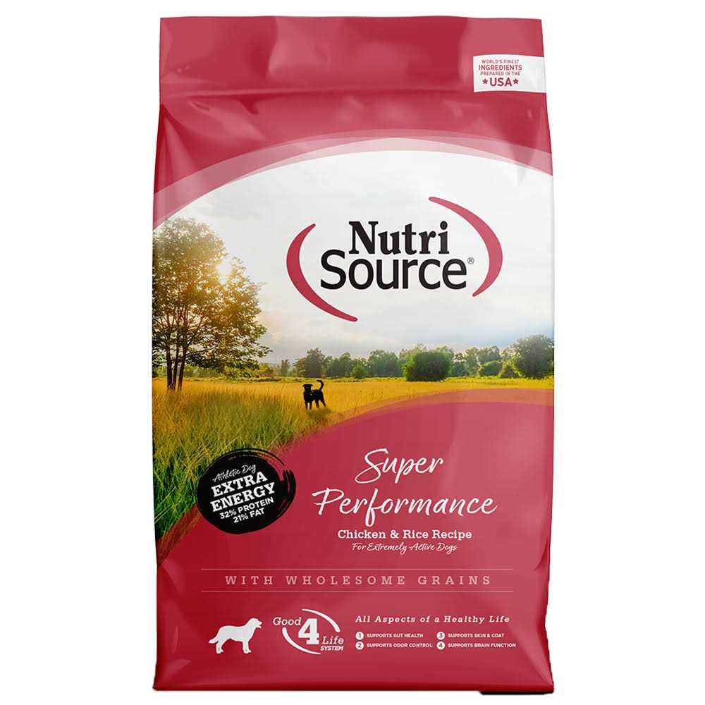 NutriSource Chicken &amp; Rice Super Performance Dry Dog Food - Pet Supplies online store