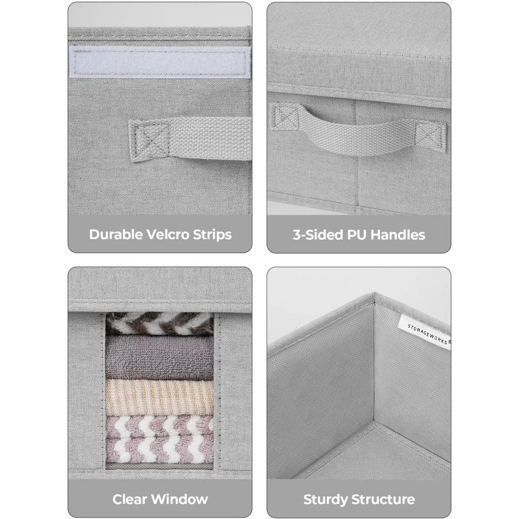 Under Bed Storage Bins with Lids and Handles Z58849