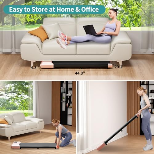 Walking Pad Under Desk Treadmill for Home, Portable Mini Treadmill with Remote Control R300904