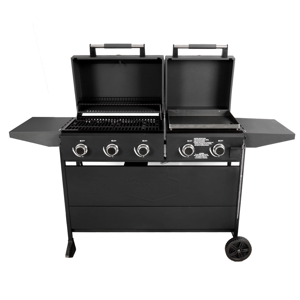 5 Burner Propane Gas Grill and Griddle, Black R371540