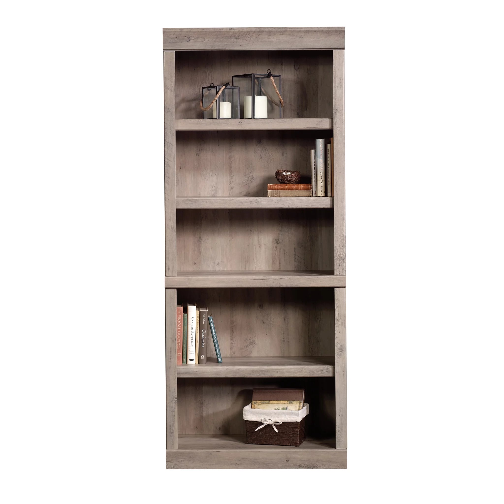 5 Shelf Bookcase, Rustic Gray S26946