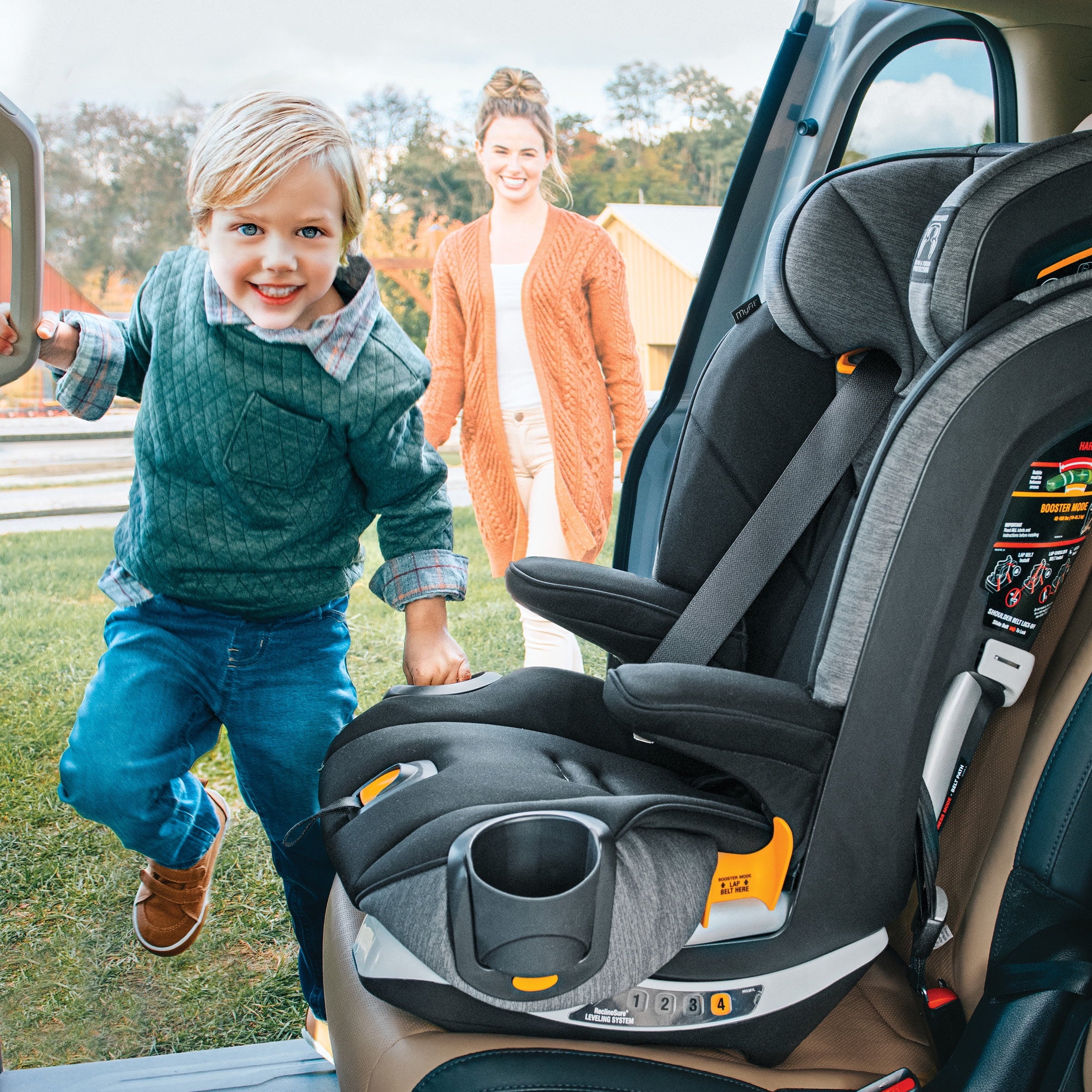 Harness + Booster Car Seat - Shadow (Black) O257853