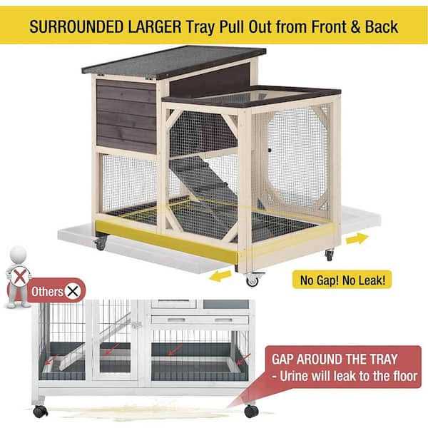 Large Indoor Rabbit Hutch with Pull out Tray I316