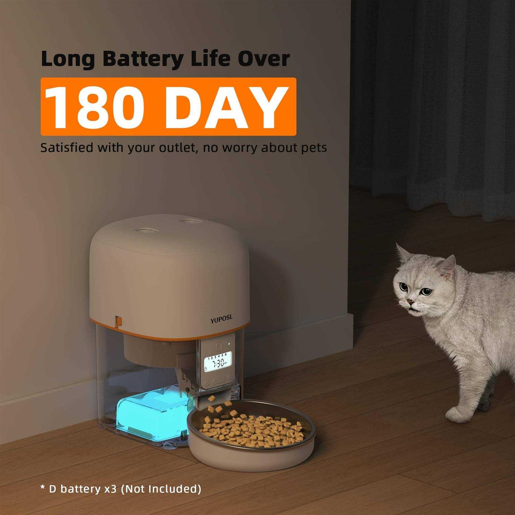 Automatic Cat Feeder 8 Cup Cat Food Dispenser E808174