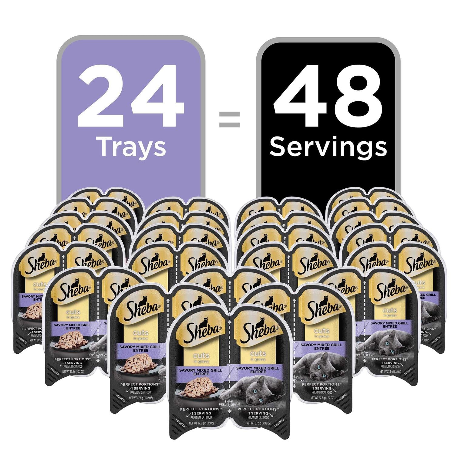 Wet Cat Food Cuts in Gravy Savory Mixed Grill Entree C361