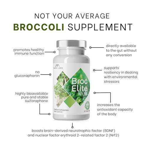 Broccoli Supplement with Stabilized Sulforaphane Extract, 30 Vegetable Capsules W3668