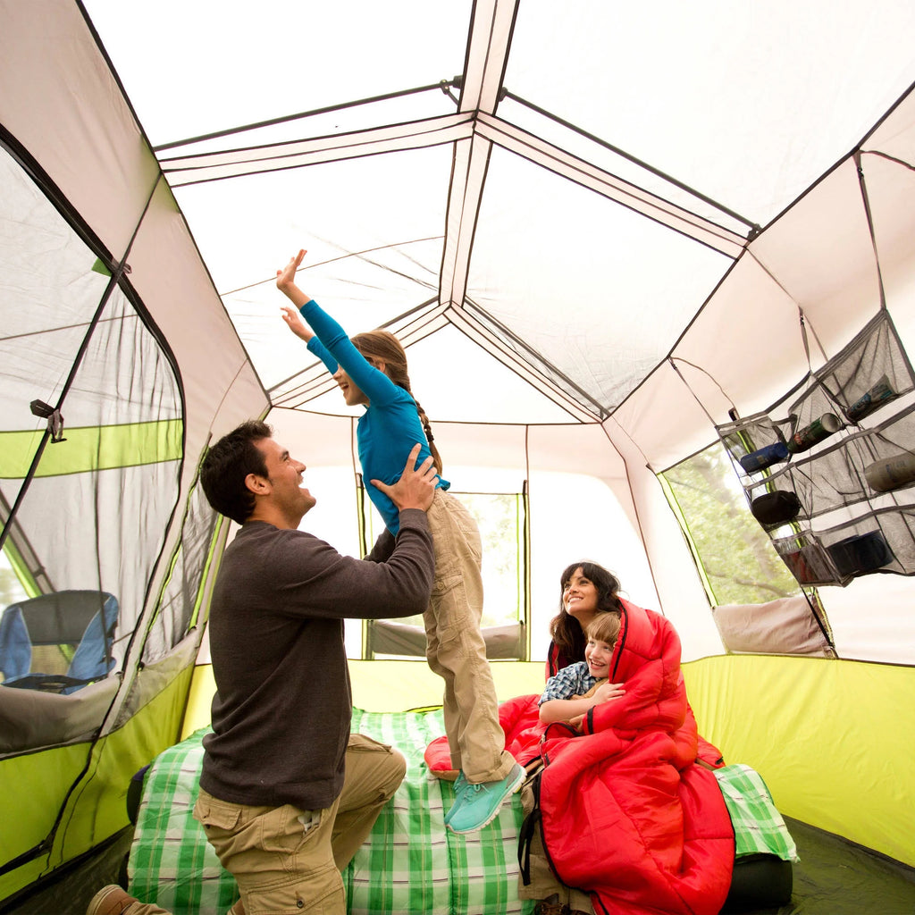 14 x 13.5 ft 9 Person 2 Room Instant Cabin Tent with Screen Room D703349