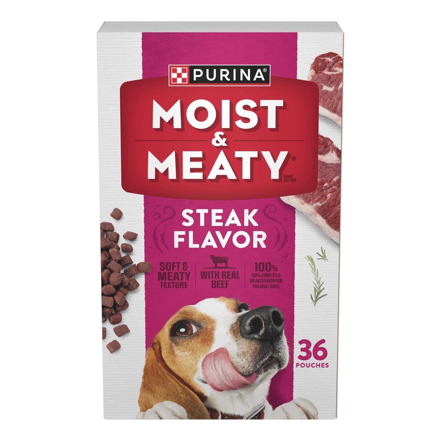 Purina Moist &amp; Meaty Steak Flavor Dry Dog Food - Pet Supplies online store