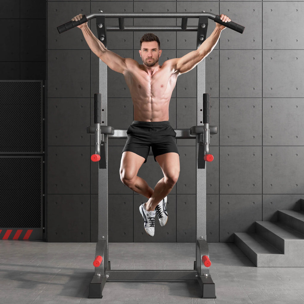 Power Tower Dip Station Pull Up Bar Stand with Adjustable Height R971