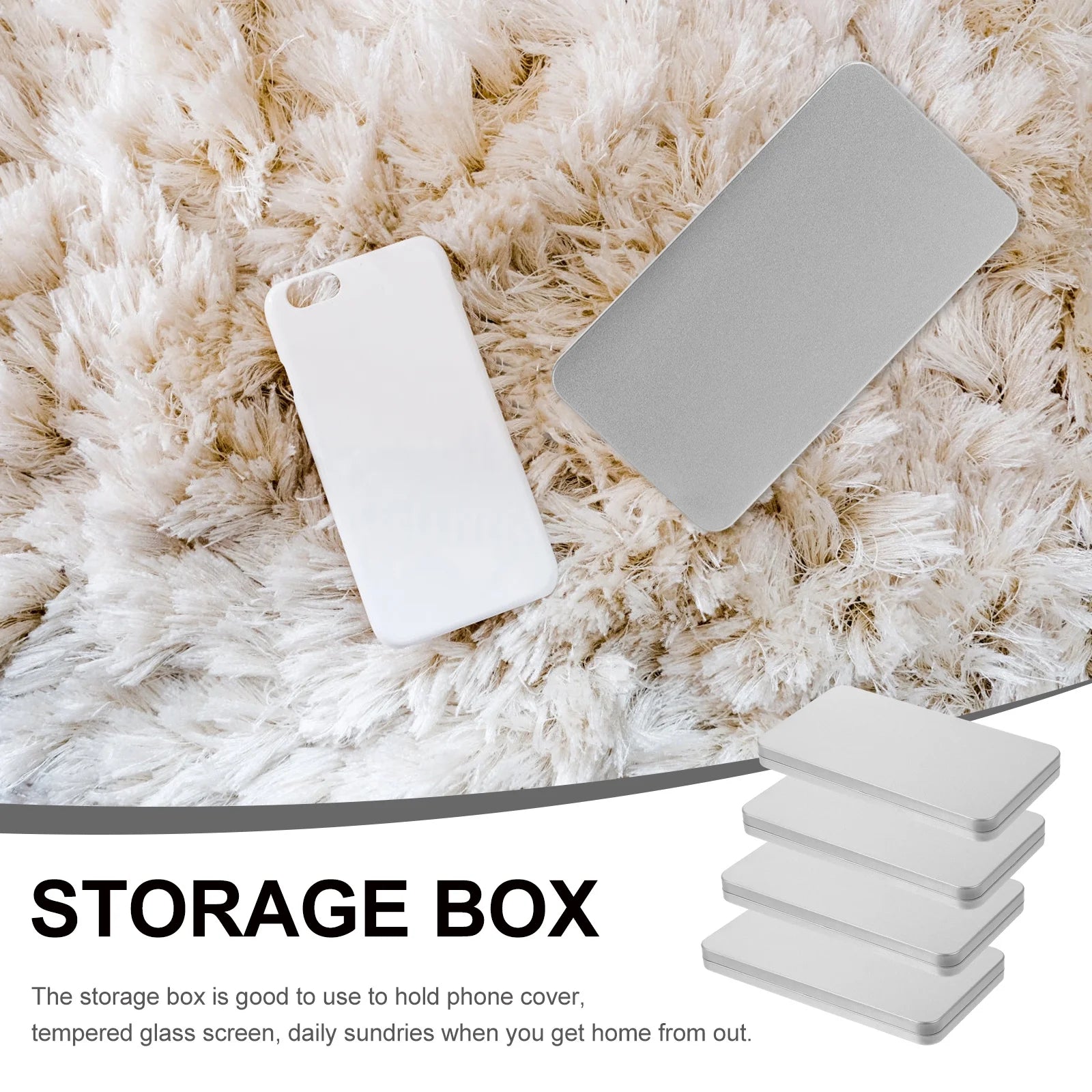 Clear Wicker Basket Storage Box V9170