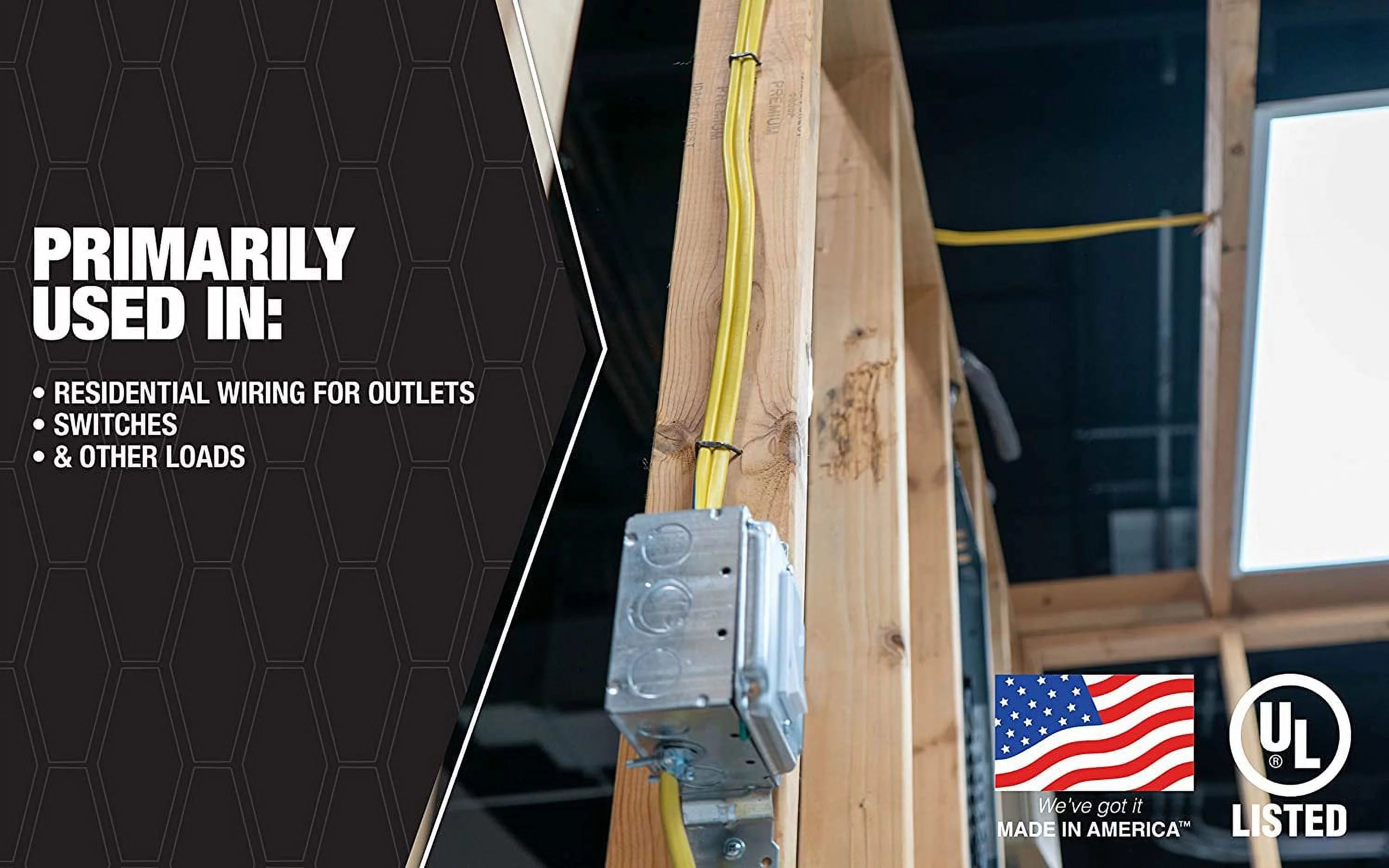25 ft 12/2 NM-B Indoor Electrical Wire with Ground O46111