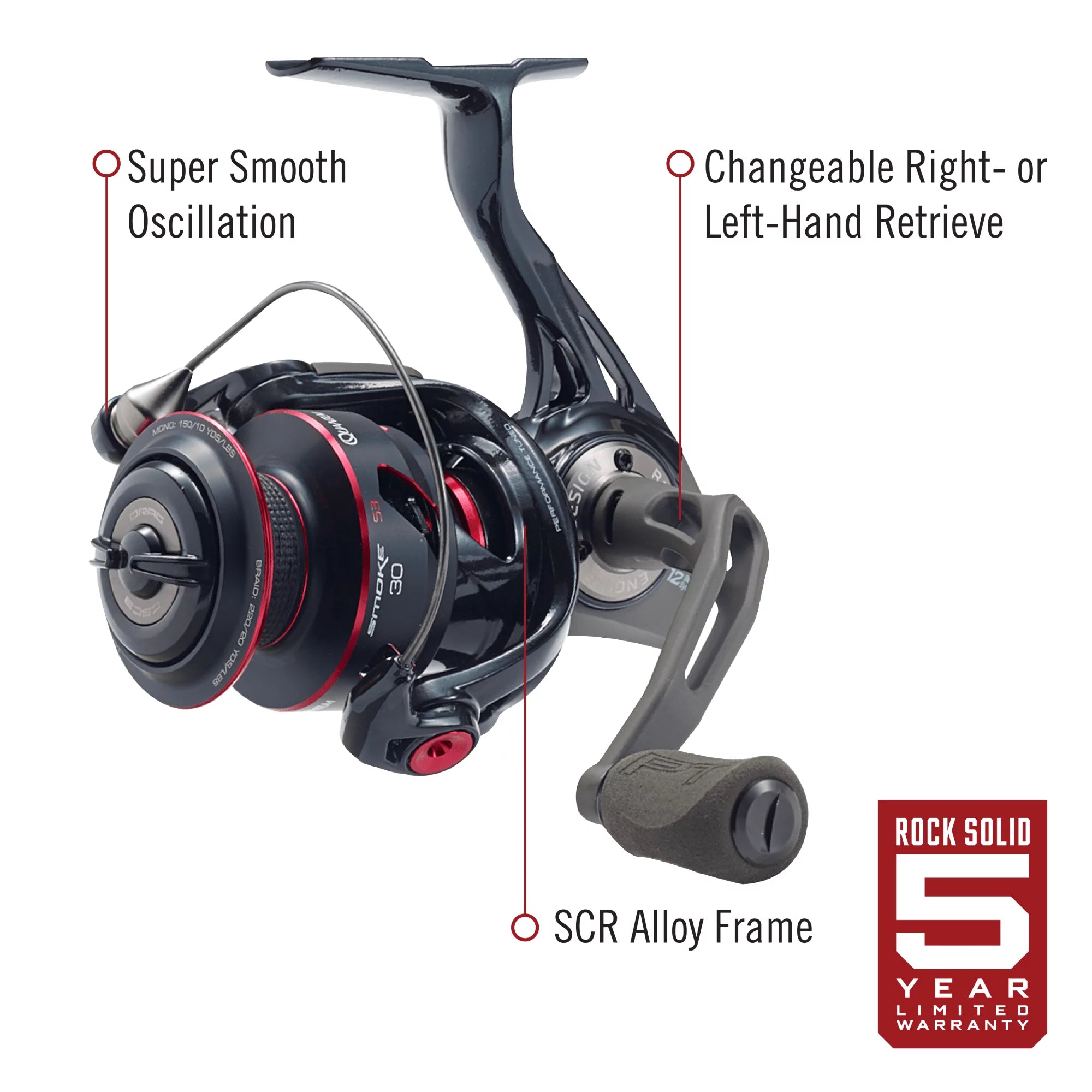 Spinning Fishing Reel, Size 30, Left/Right Retrieve, 6.0:1 Gear Ratio C250