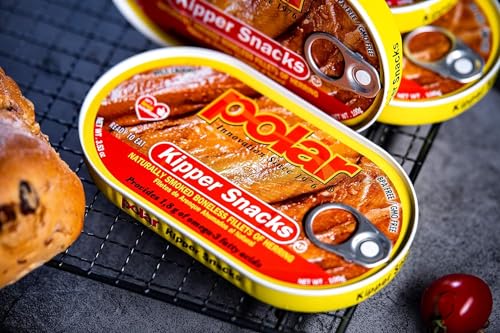 Smoked Herring Kipper Snacks, 3.53 oz Pack of 12, 90% Less Sodium, Ready to Eat P730