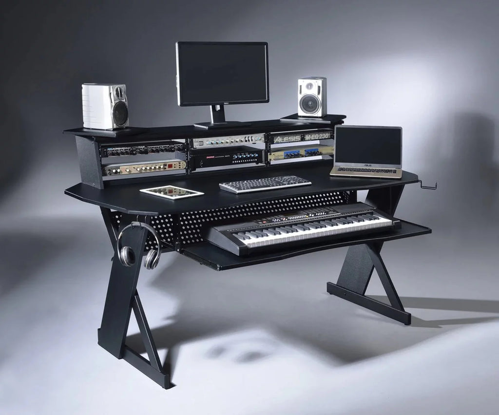 Music Recording Studio Desk Workstation with 3 x 4U Rack Y169694