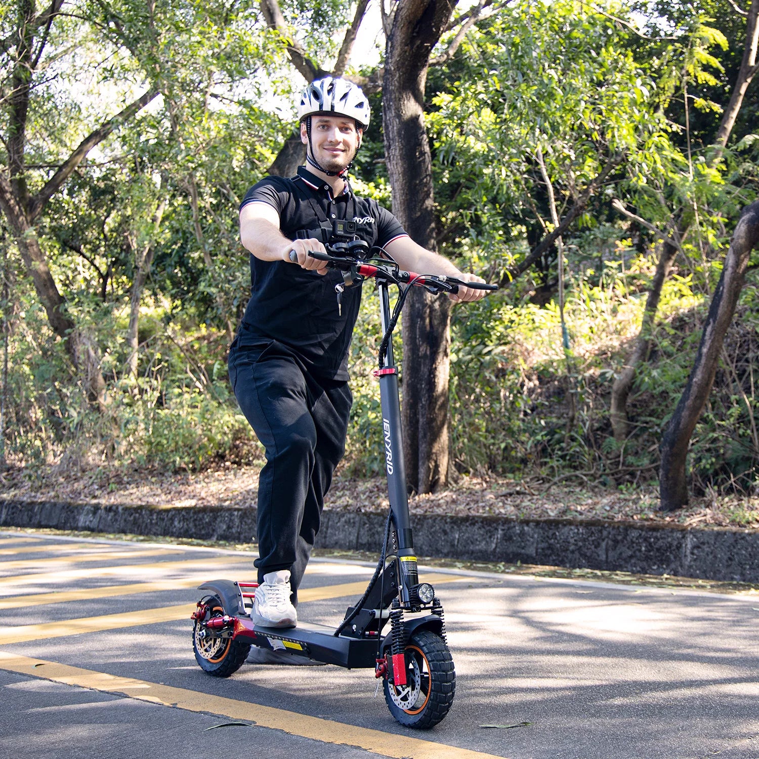 Electric Scooter 28 mph, 25 Miles Range, 700W, 10" Tires, Foldable J207