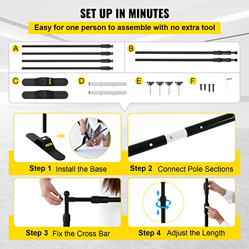 Backdrop Banner Stand 8 x 8 Ft Adjustable Height with Carrying Bag W880