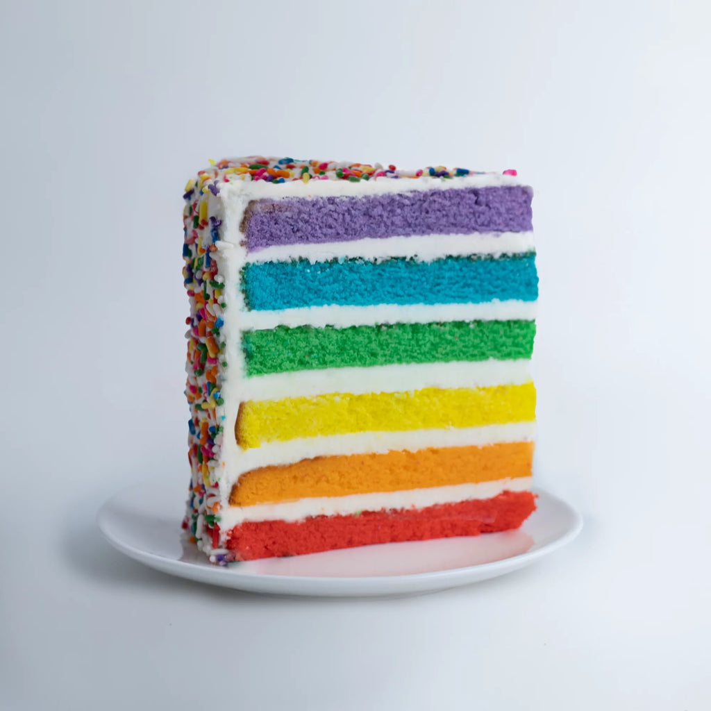 Vanilla Rainbow Cake, 6" Size, Serves 6 to 8 J48858