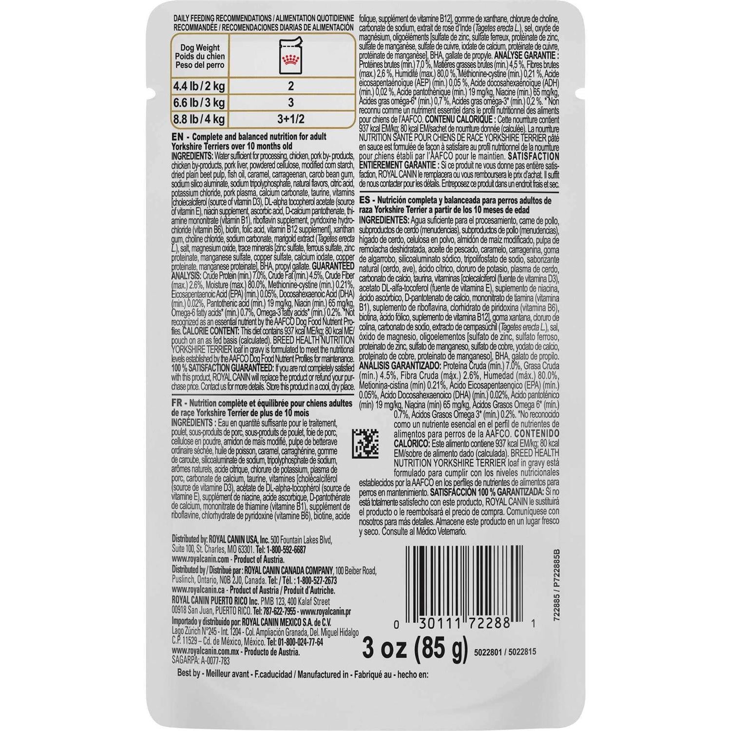 Yorkshire Terrier Adult Wet Dog Food N43619