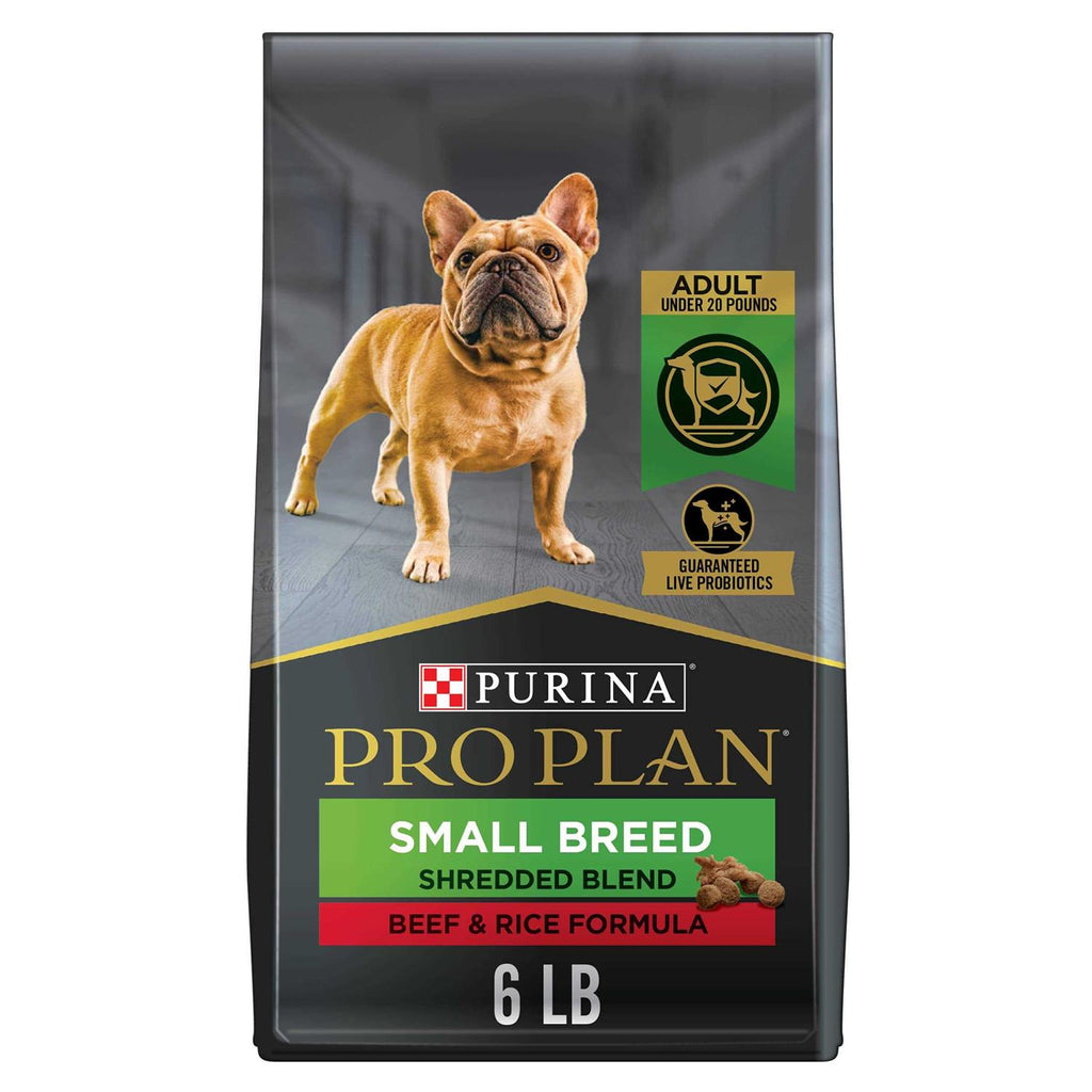 Purina Pro Plan High Protein Shredded Blend Beef &amp; Rice Formula Small Breed Dry Dog Food - Pet Supplies online store