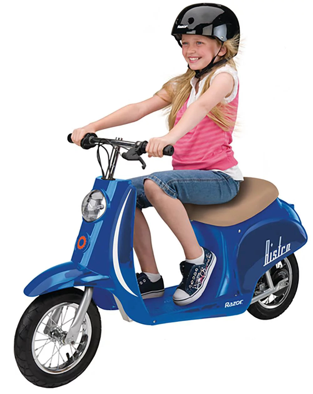 Miniature Euro 24V Electric Retro Scooters, Blue & Red Z77858