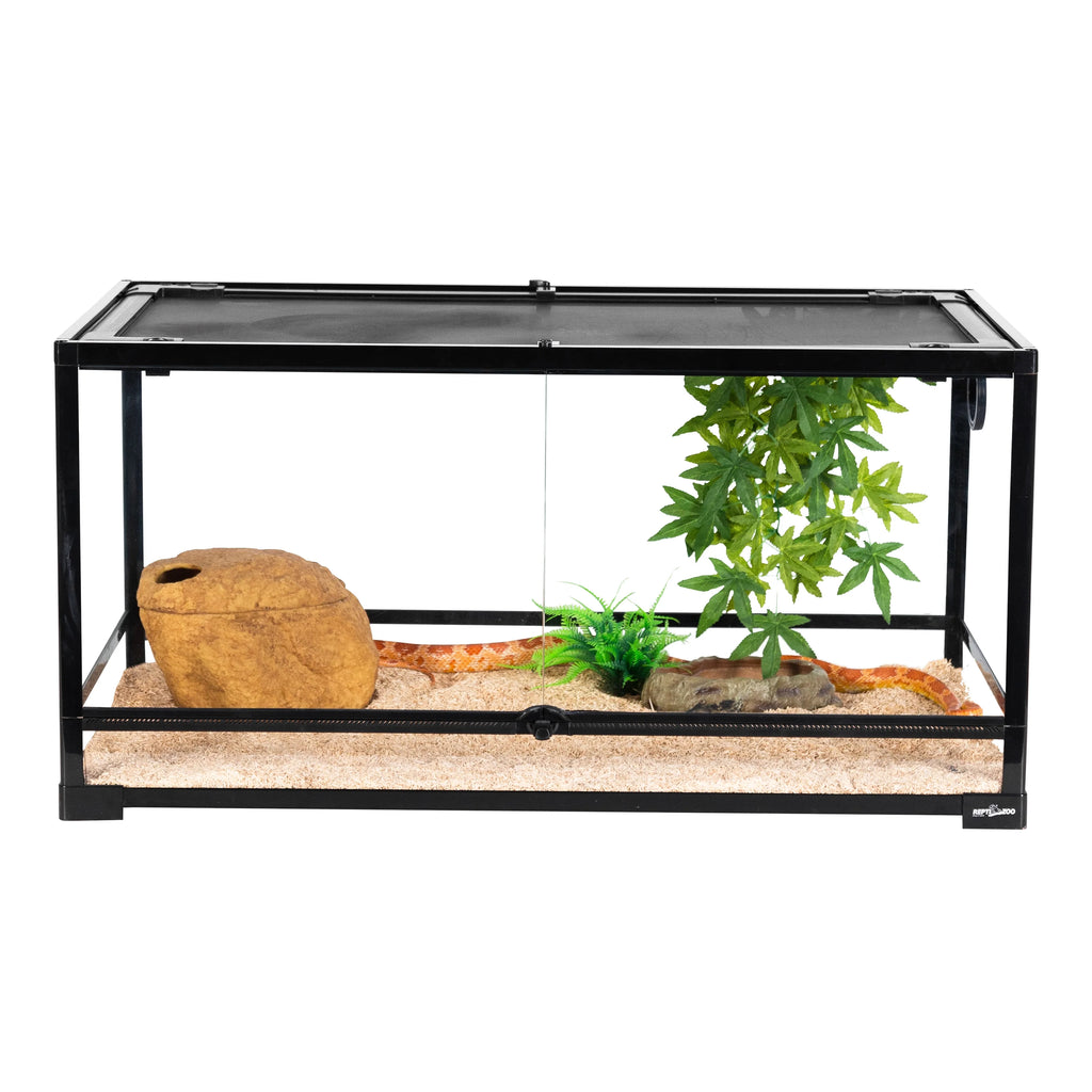 Glass Reptile Terrarium 50 Gallon Front Opening Habitat Tank L779