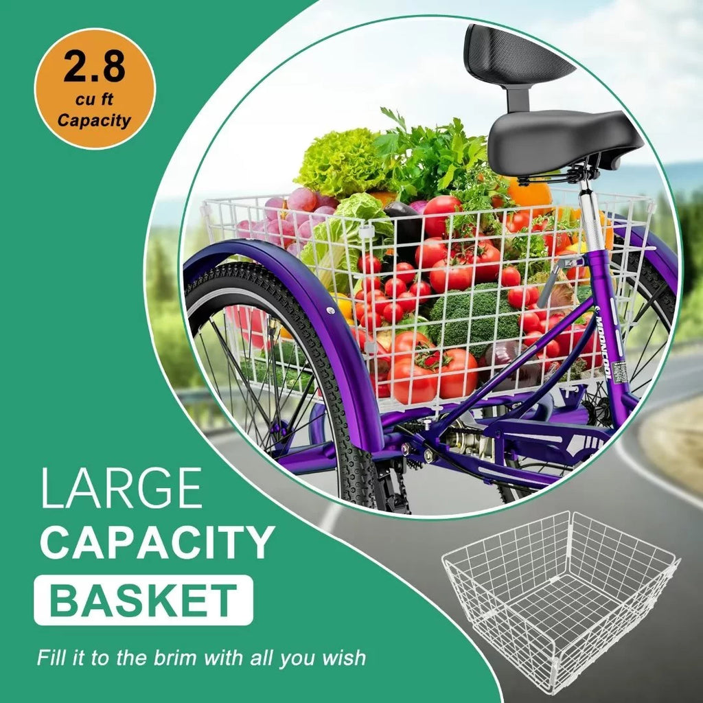 Adult Electric Tricycle 500W 3-Wheel Bike for Seniors P326542