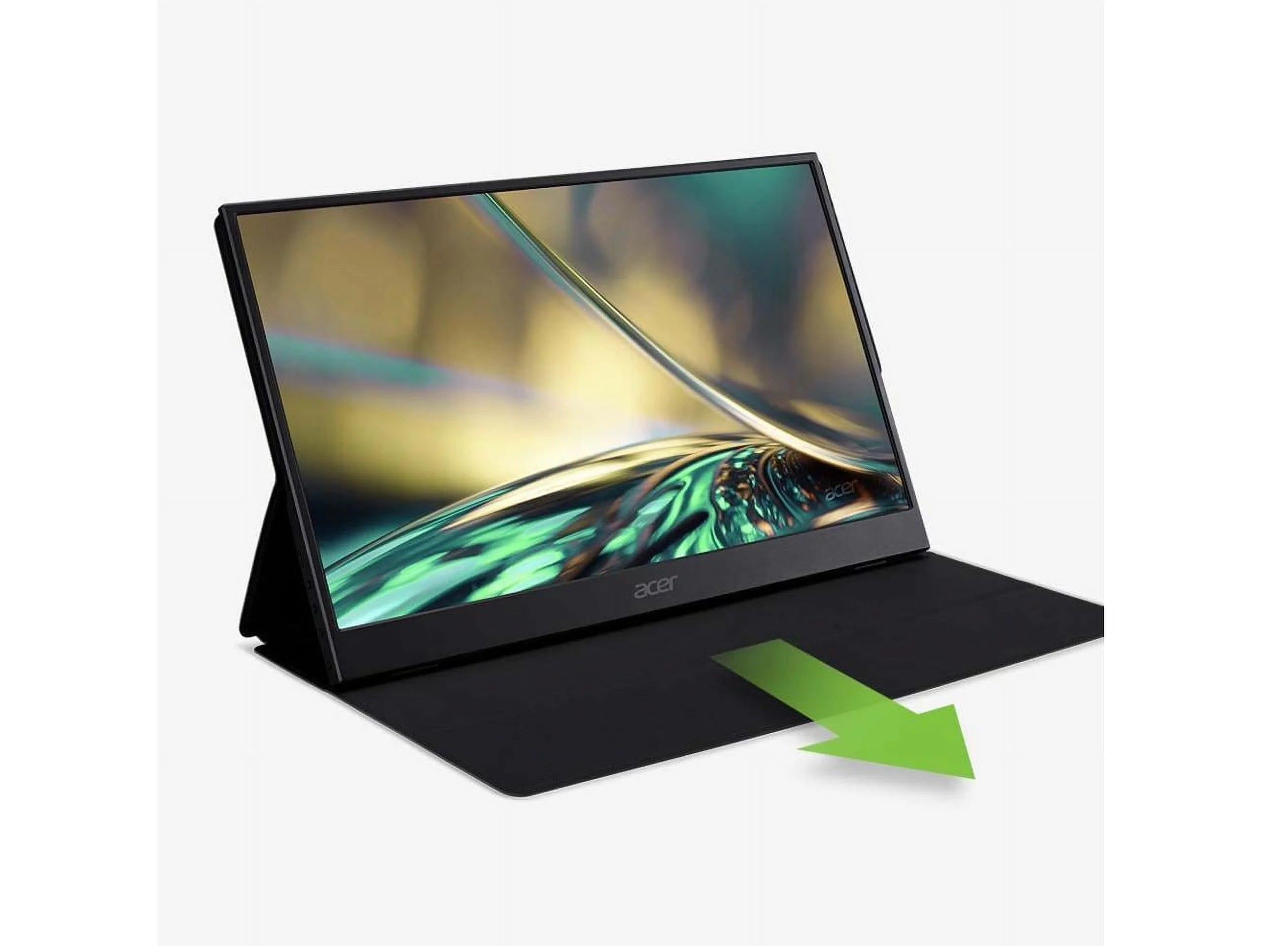 Acer 15.6" Full HD (1920 x 1080) IPS Business Portable Monitor, Ultra Slim Portable Design | Premium Cover I External Monitor for Laptop PC Mac, PM161Q Abmiuuzx