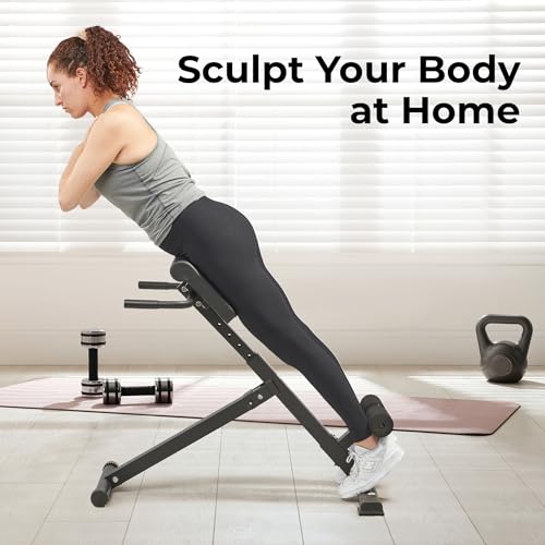 Roman Chair Hyperextension Bench for Glute, Hamstring and Lower Back D68631