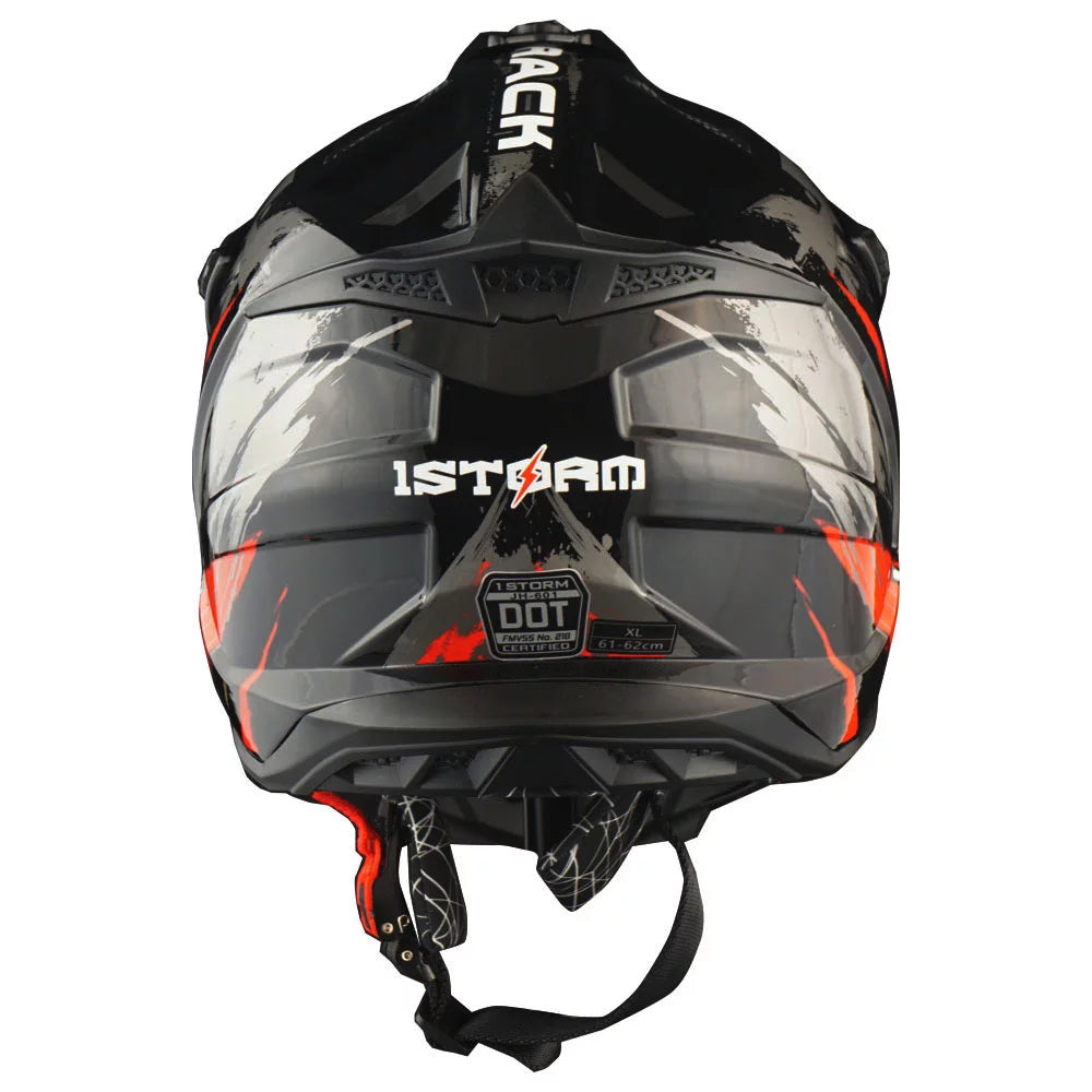 Adult Motocross Helmet with Goggles and Gloves Bundle F287371