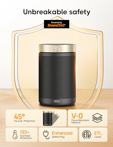 Portable Space Heater for Indoor Use with Thermostat and Remote S513