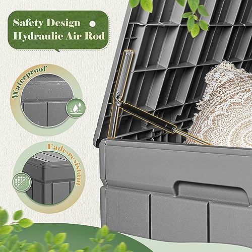85 Gallon Waterproof Resin Deck Box for Outdoor Storage X460464