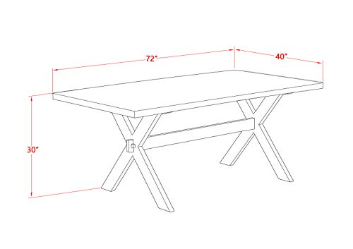 9 Piece Dining Room Table Set with Rectangle Table and 8 Chairs X801