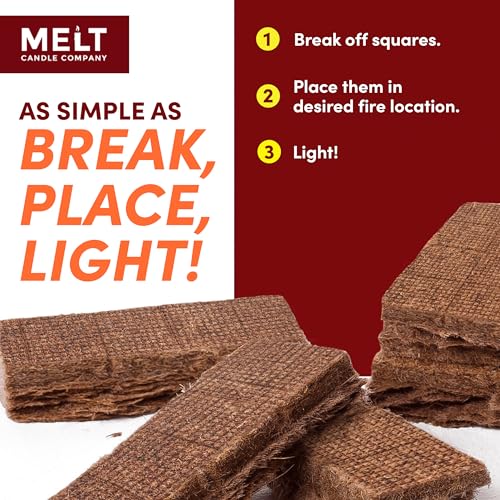 Fire Starter Squares, 160 pcs for Campfire, Grill, Fire Pit, BBQ R55260