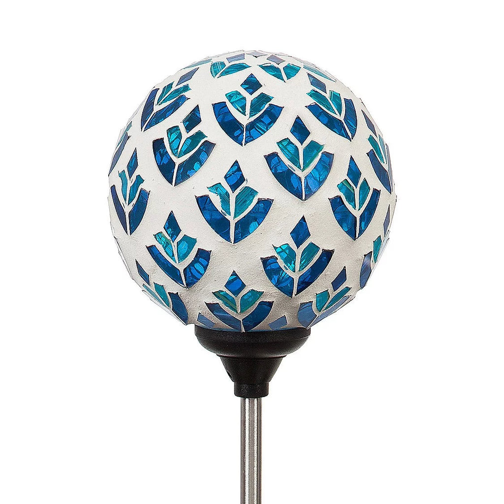 22" Solar Mosaic Globe Garden Stakes, Peacock Blue L151649
