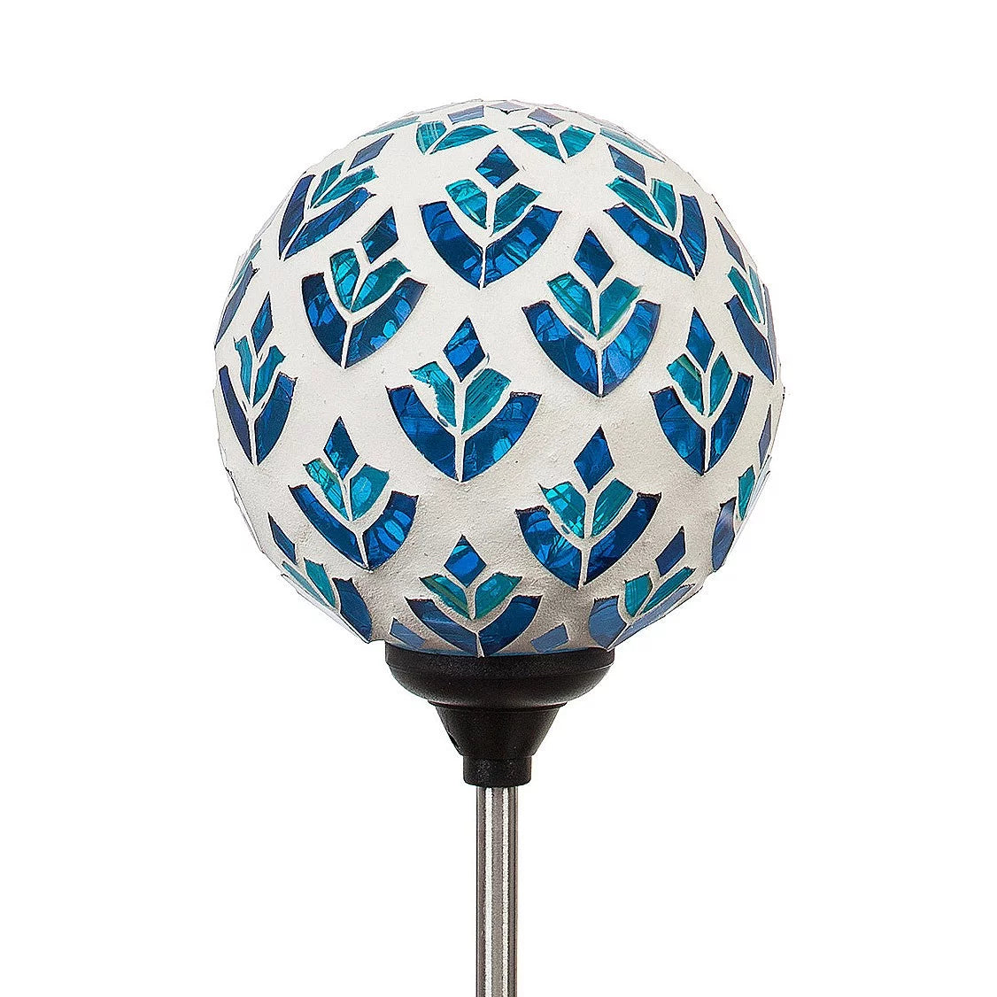 22" Solar Mosaic Globe Garden Stakes, Peacock Blue L151649