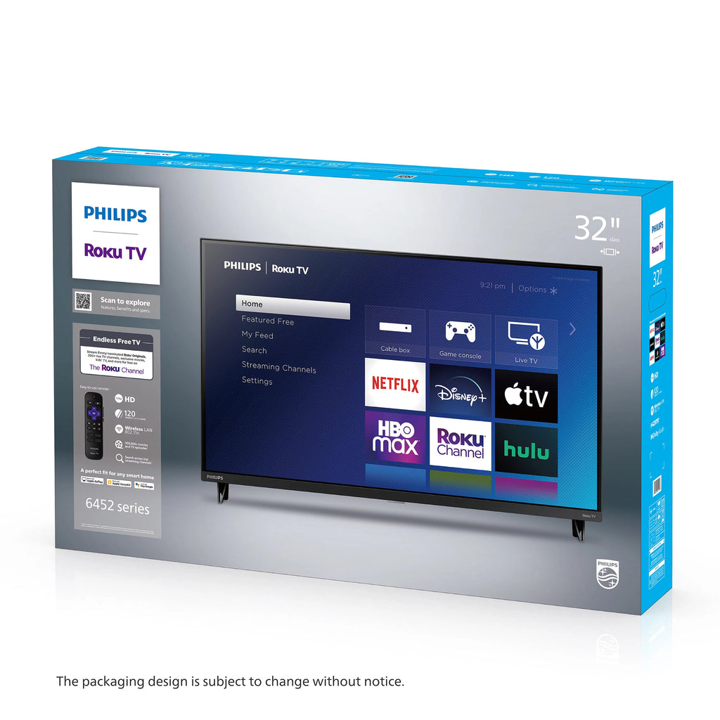32" HD Smart Roku Borderless LED TV P76333