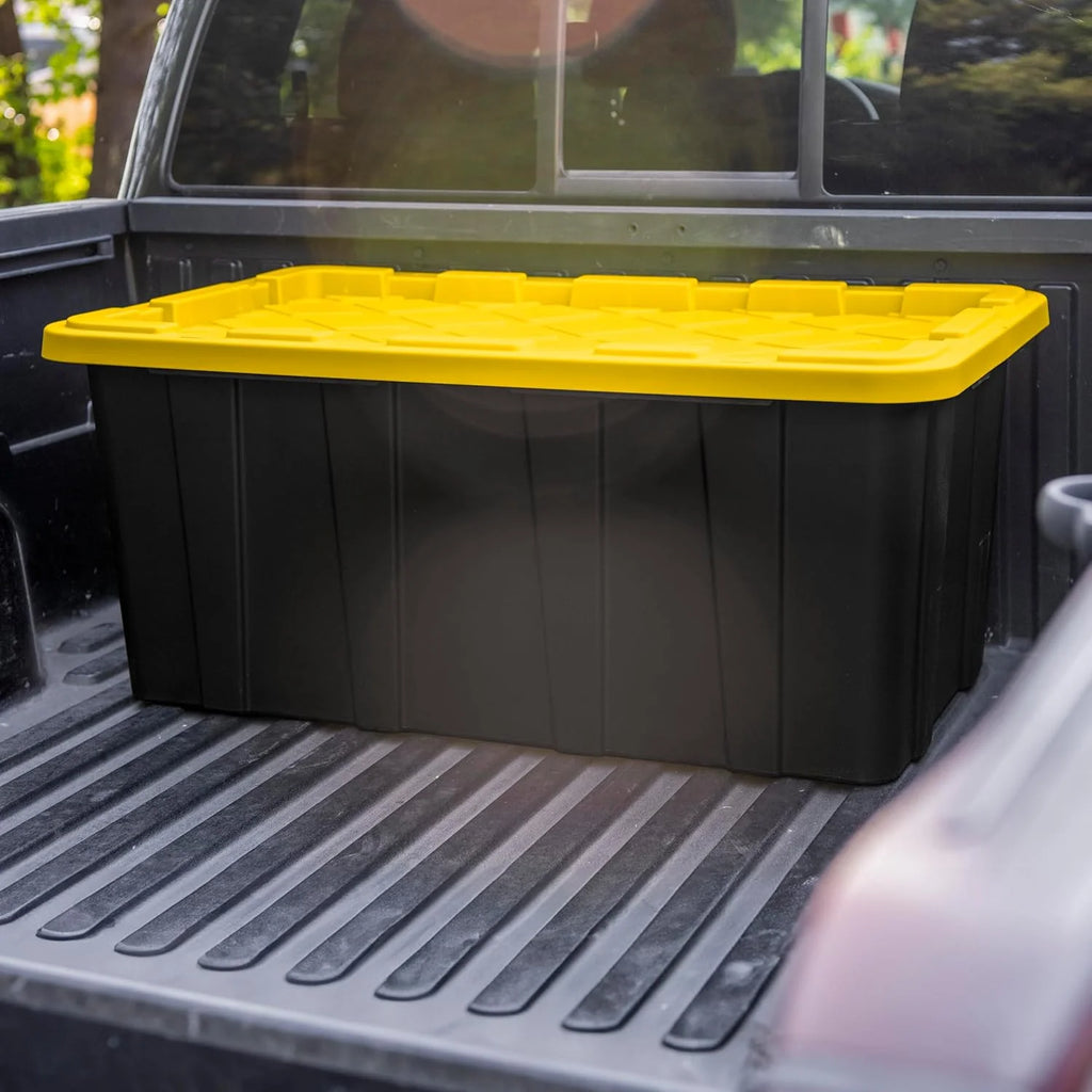 Stackable Storage Bin with Lid, 4-Pack T340138