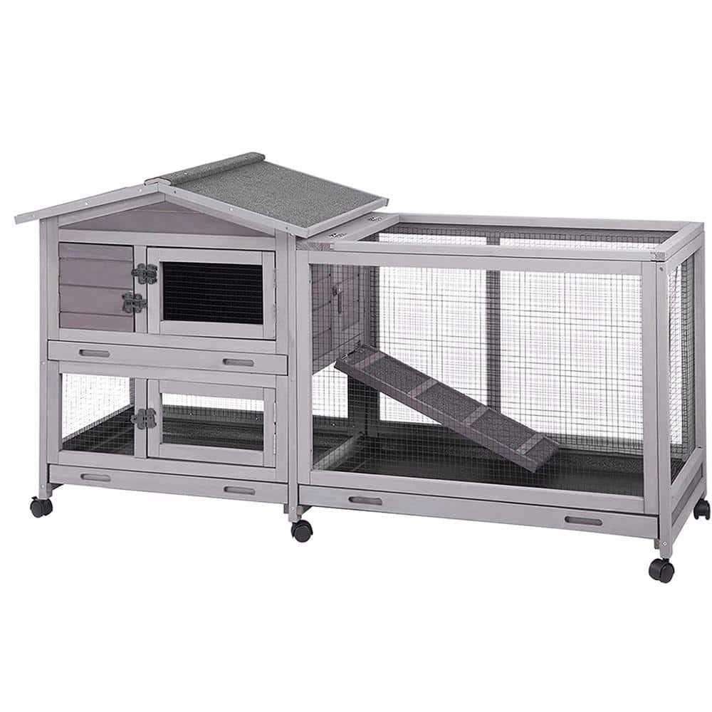 Aivituvin Indoor Outdoor Rabbit Hutch Bunny Cage AIR19 - Pet Supplies online store