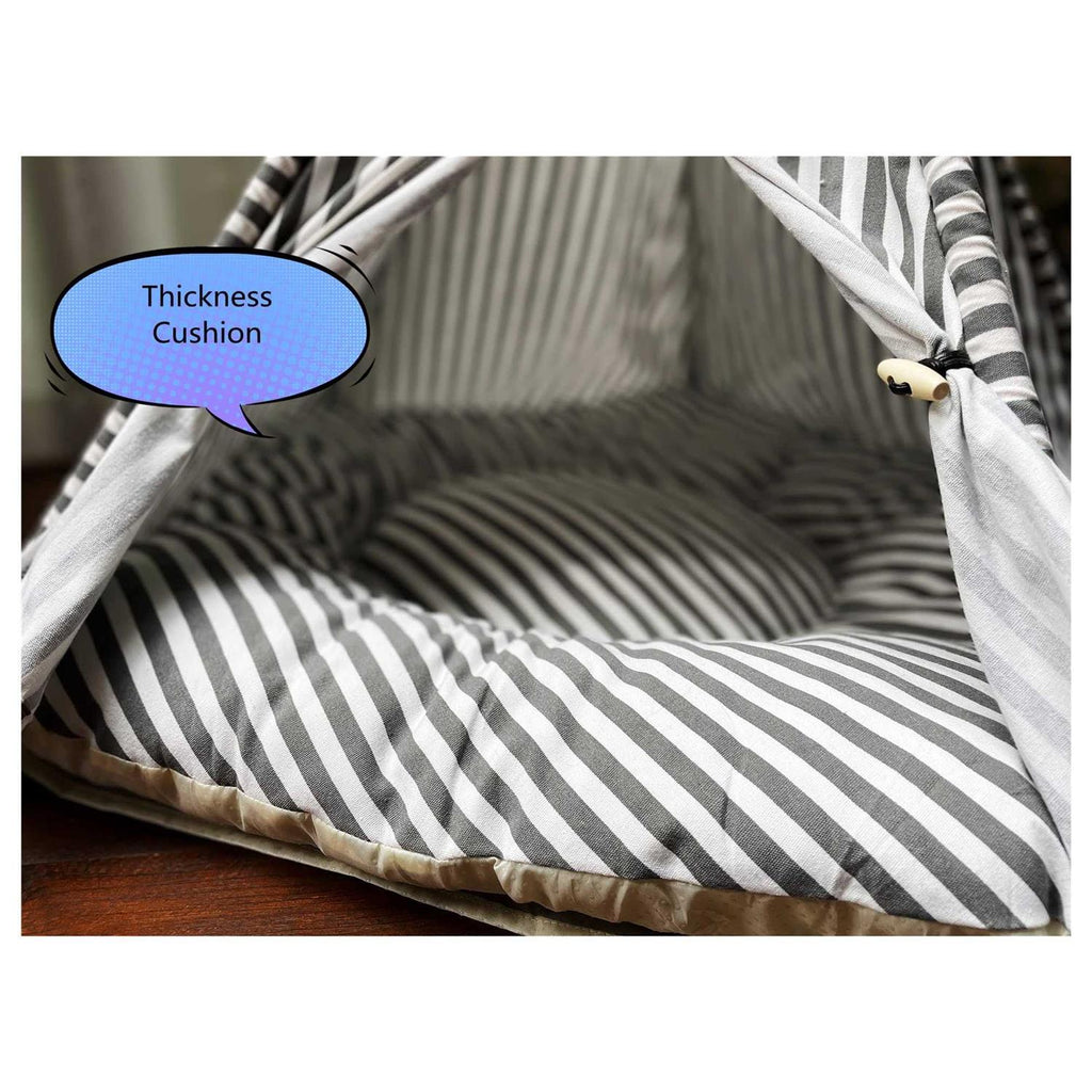 Pet Teepee Tent for Dog with Thick Cushion, 28 Tall J485