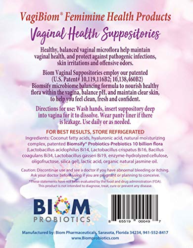 Probiotic Suppository for Vaginal pH Balance and Odor Control (30 Count) V155