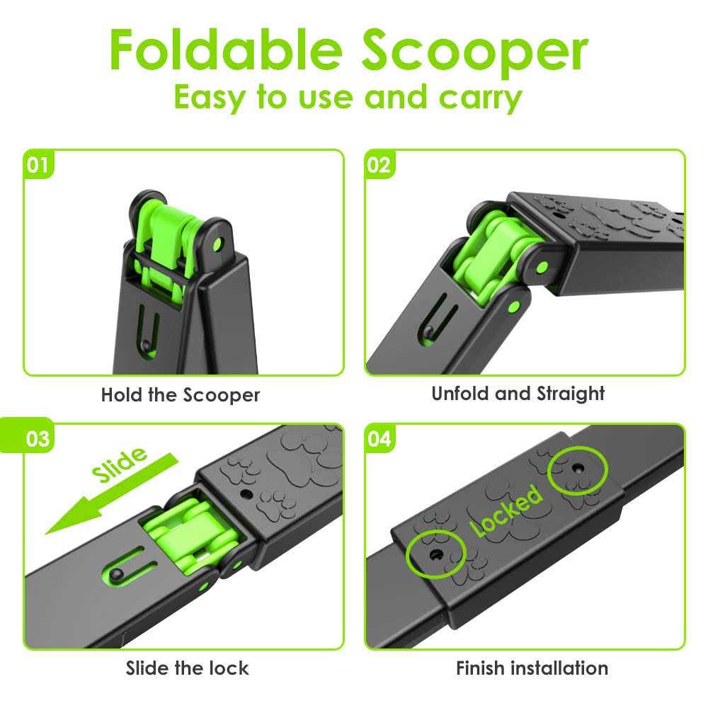 Long Handle Pet Pooper Scooper for Large and Small Dogs, Durable Spring F324