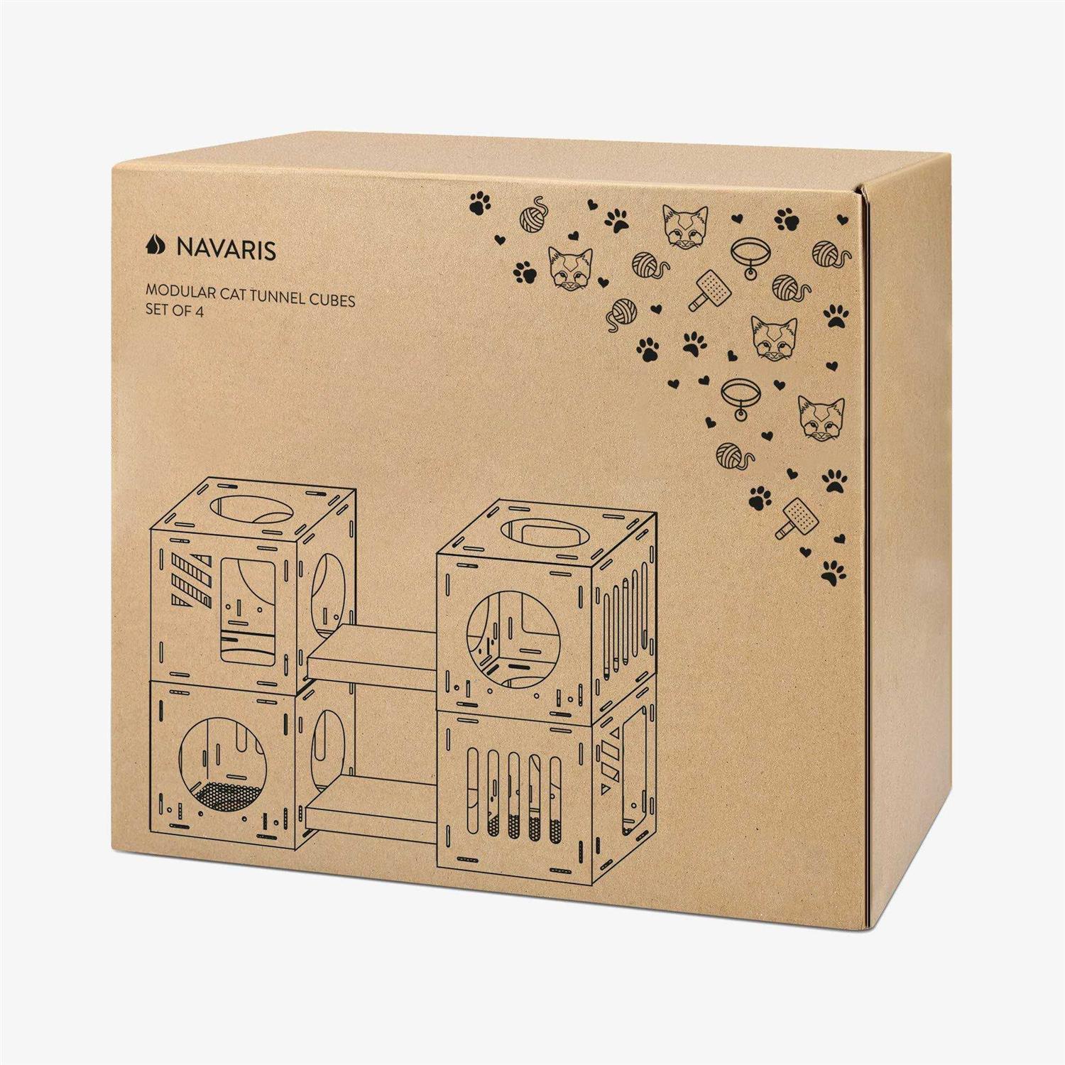 Modular Cardboard Cat House DIY Play Tower for Small Cats H11062