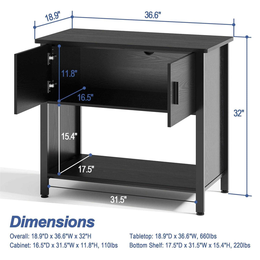 Aquarium Stand with Cabinet for Fish Tank Accessories Storage B525